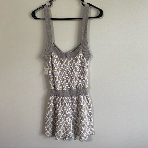 Free People X REVOLVE Dream Diamonds Romper in Grey Combo - Picture 10 of 12